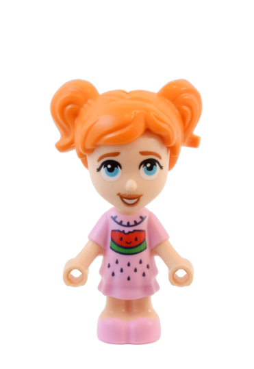 lego 2024 mini figurine frnd698 Ella Micro Doll, Bright Pink Watermelon Dress 