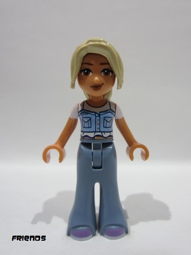 lego 2025 mini figurine frnd0811 Sara Bright Light Blue Top, Sand Blue Trousers Bell-Bottoms, Medium Lavender Shoes 