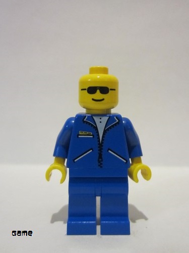 lego 1997 mini figurine game004 Citizen Jacket Blue - Sunglasses, Blue Legs, No Headgear (Blue Cruiser) 