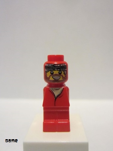 lego 2009 mini figurine 85863pb007 Ramses Pyramid Adventurer Microfigure, Red (Without Belt) 