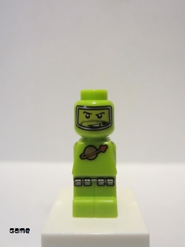 lego 2009 mini figurine 85863pb014 Lunar Command Microfigure, Lime 