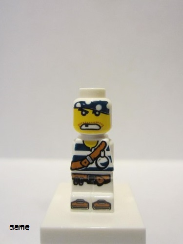lego 2010 mini figurine 85863pb019 Pirate Microfigure, Pirate Plank, White 