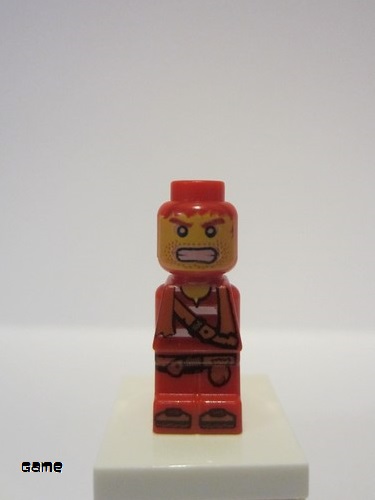 lego 2010 mini figurine 85863pb021 Pirate Microfigure, Pirate Plank, Red 