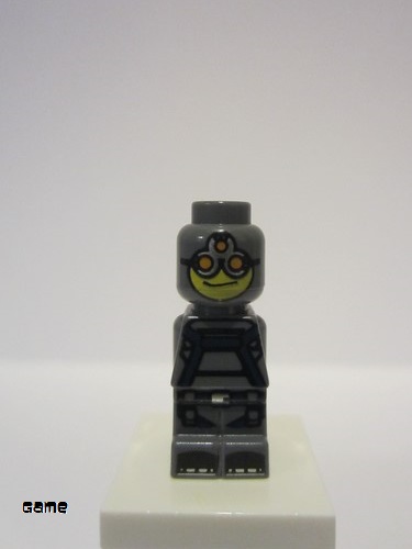 lego 2010 mini figurine 85863pb027 Magma Monster Microfigure, Dark Bluish Gray 