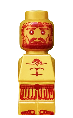lego 2010 mini figurine 85863pb045 Atlantis Treasure King Trident Microfigure 