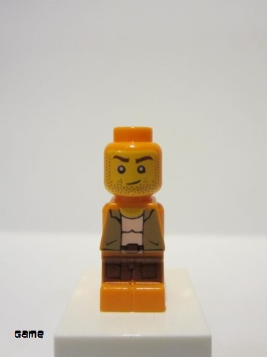 lego 2011 mini figurine 85863pb048 Ramses Return Adventurer Microfigure, Orange 