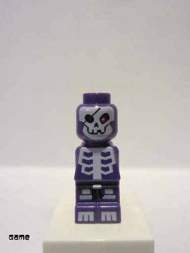 lego 2011 mini figurine 85863pb052 Skeleton Microfigure Ninjago, Dark Purple 