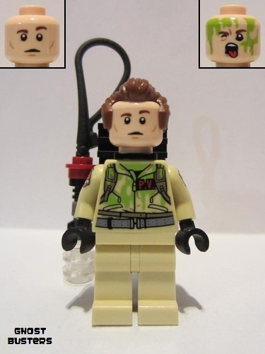 lego 2016 mini figurine gb005 Dr. Peter Venkman Printed Arms, Slimed - with Proton Pack 