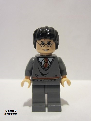 lego 2007 mini figurine hp086 Harry Potter Gryffindor Stripe Torso, Dark Bluish Gray Legs 