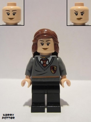 lego 2010 mini figurine hp095 Hermione Gryffindor Stripe and Shield Torso, Black Legs 