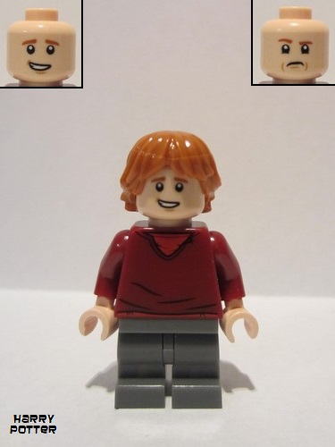lego 2019 mini figurine hp180 Ron Weasley Dark Red Sweater 