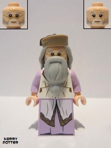 lego 2019 mini figurine hp190 Albus Dumbledore Lavender Robe, Dark Tan Hat 