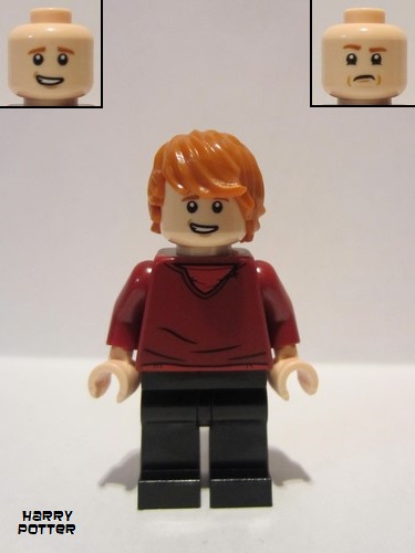 lego 2020 mini figurine hp214 Ron Weasley Dark Red Sweater, Black Legs 