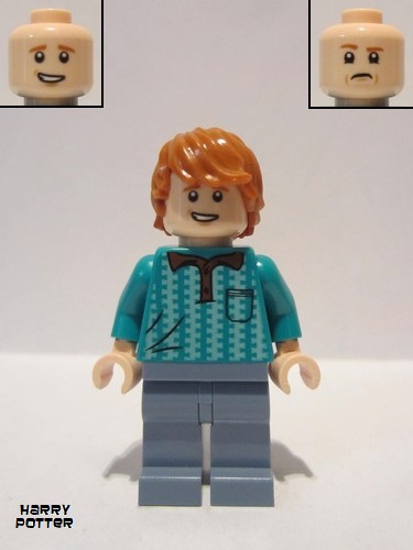 lego 2020 mini figurine hp231 Ron Weasley Dark Turquoise Polo Shirt 