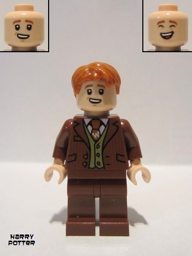 lego 2020 mini figurine hp251 George Weasley Reddish Brown Suit 