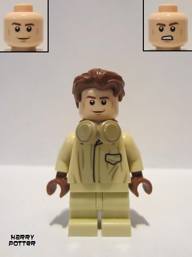 lego 2021 mini figurine hp269 Cedric Diggory Coveralls, Headphones, Tan Medium Legs 