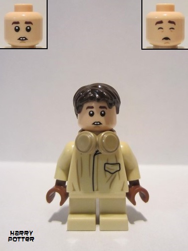 lego 2021 mini figurine hp271 Neville Longbottom Coveralls, Headphones, Tan Short Legs 
