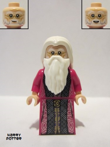lego 2021 mini figurine hp303 Albus Dumbledore Magenta Robe 
