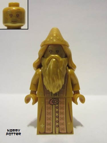 lego 2021 mini figurine hp322 Albus Dumbledore 20th Anniversary Pearl Gold 