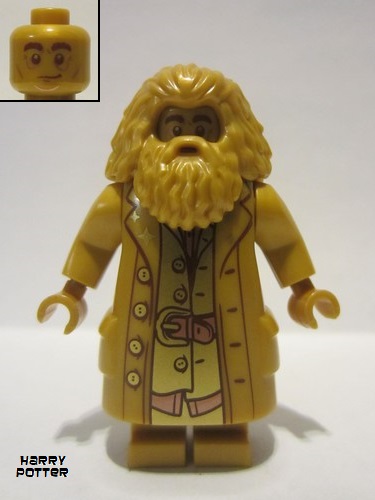 lego 2021 mini figurine hp324 Rubeus Hagrid 20th Anniversary Pearl Gold 