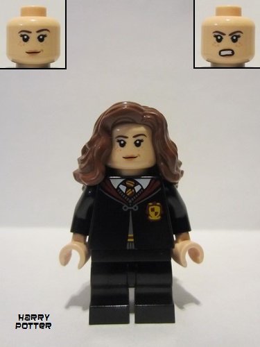 lego 2022 mini figurine hp331 Hermione Granger Gryffindor Robe Clasped, Sweater, Shirt and Tie, Black Medium Legs 