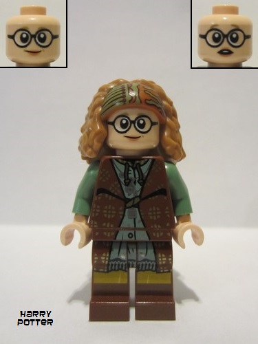 lego 2022 mini figurine hp332 Professor Sybil Trelawney Reddish Brown and Sand Green Robes 