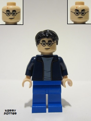 lego 2022 mini figurine hp338 Harry Potter Dark Blue Open Jacket, Blue Legs 