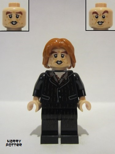 lego 2022 mini figurine hp351 Peter Pettigrew Black Suit, Light Nougat Hands 