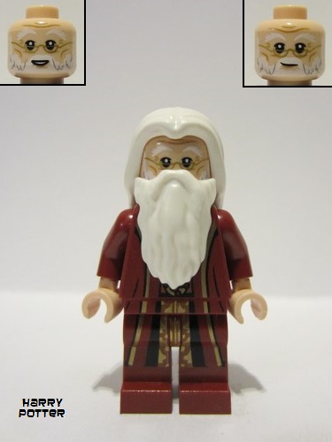 lego 2022 mini figurine hp354 Albus Dumbledore Dark Red Robe, White Hair 