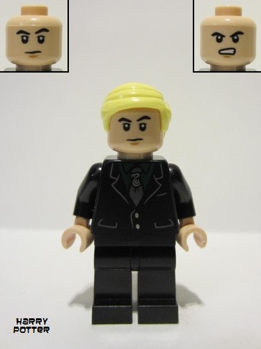 lego 2022 mini figurine hp385 Draco Malfoy Black Suit, Slytherin Tie 