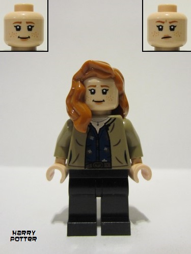 lego 2022 mini figurine hp388 Ginny Weasley Epilogue, Dark Tan Jacket 