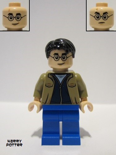 lego 2023 mini figurine hp408 Harry Potter Dark Tan Jacket, Blue Legs 