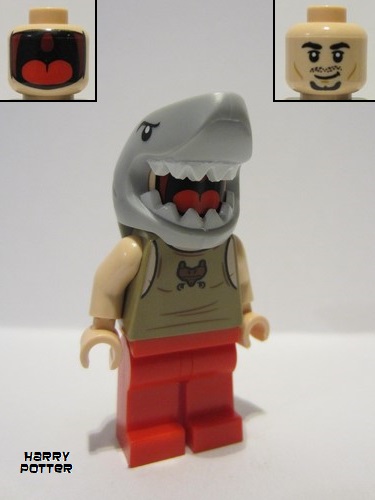 lego 2023 mini figurine hp414 Viktor Krum Shark, Dual Sided Head 