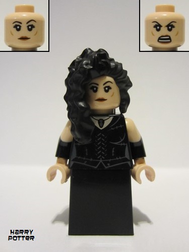 lego 2023 mini figurine hp424 Bellatrix Lestrange Black Dress, Dual Molded Arms 