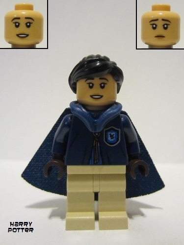 lego 2023 mini figurine hp428 Cho Chang Dark Blue Ravenclaw Quidditch Uniform with Hood and Cape 