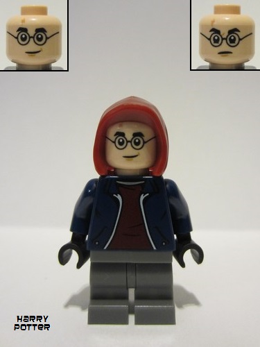 lego 2023 mini figurine hp458 Harry Potter Dark Blue Jacket, Dark Red Hood 