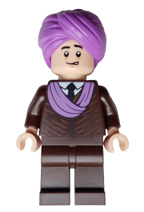 lego 2024 mini figurine hp480 Professor Quirinus Quirrell Dark Brown Robe, Medium Lavender Turban 