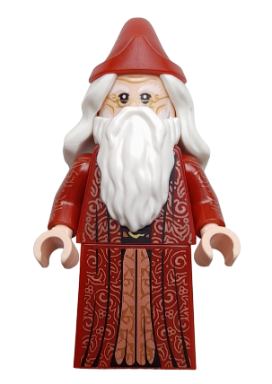 lego 2024 mini figurine hp488 Albus Dumbledore Dark Red Robe, White Hair, Printed Arms 