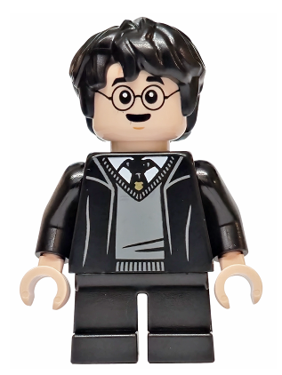 lego 2026 mini figurine hp607 Harry Potter Hogwarts Robe, Black Tie, Surprised 