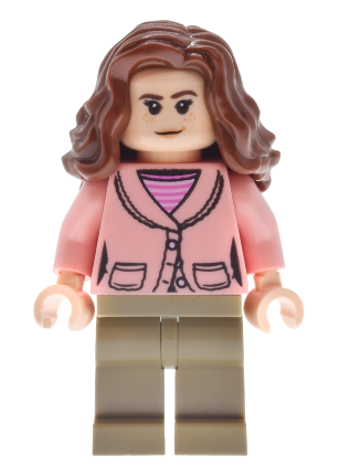 lego 2026 mini figurine hp632 Hermione Granger Warm Pink Jacket, Dark Tan Legs 