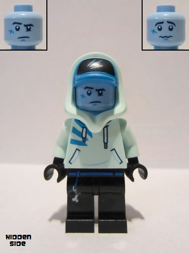 lego 2020 mini figurine hs031 Jack Davids Light Aqua Hoodie with Cap and Hood (Bright Light Blue Head) 