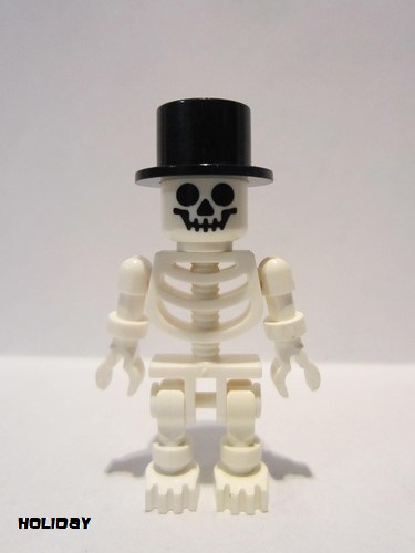 lego 2000 mini figurine gen027 Skeleton With Standard Skull, Top Hat 