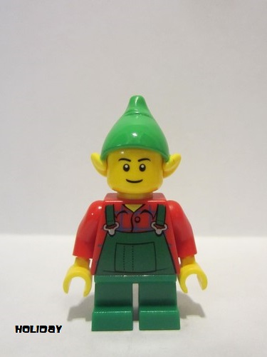 lego 2014 mini figurine hol044 Elf Green Overalls 