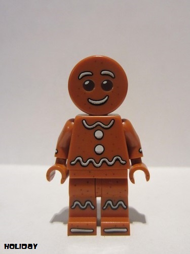 lego 2016 mini figurine hol115 Gingerbread Man Dark Orange 
