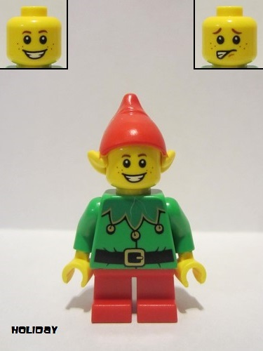 lego 2021 mini figurine hol257 Elf Red Hat 
