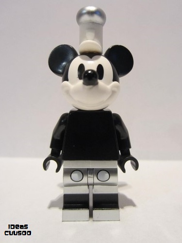 lego 2019 mini figurine idea049 Mickey Mouse Grayscale, Steamboat Willie 