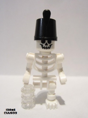 lego 2020 mini figurine gen141 Skeleton With One Leg and Imperial Guard Hat 