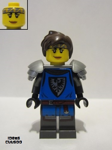 lego 2021 mini figurine idea084 Black Falcon Female, Pearl Dark Gray Armor 