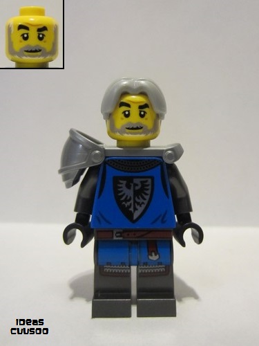 lego 2021 mini figurine idea085 Black Falcon Male, Pearl Dark Gray Armor 
