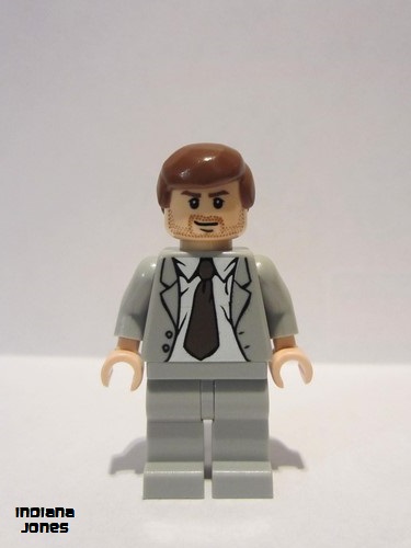 lego 2009 mini figurine iaj039 Indiana Jones Gray Suit 